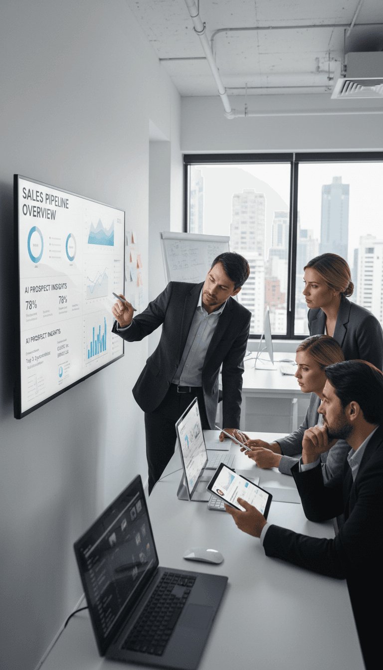 Vertriebsteam mit KI-Automatisierung und Lead-Scoring